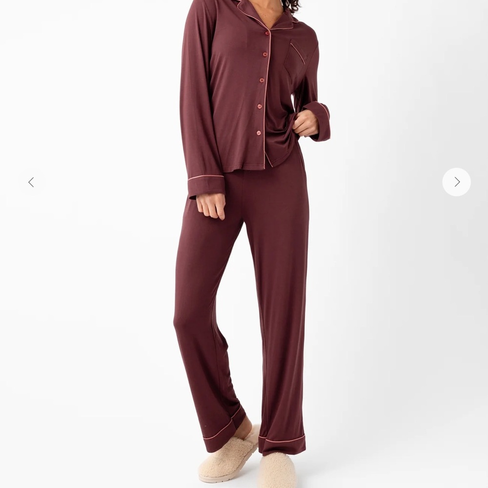 Women's Cozy Earth Burgundy Pajama Set